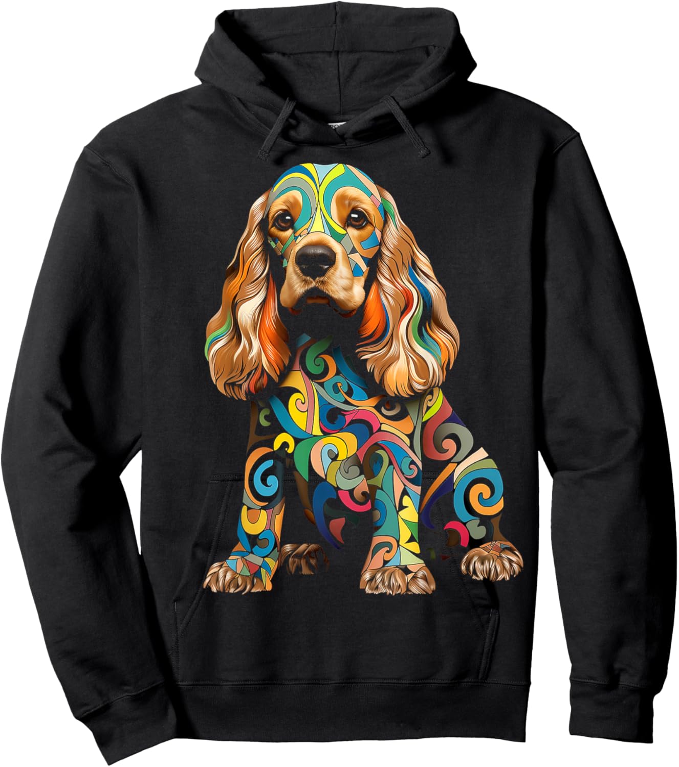 Cocker Spaniel Motif Pet Art Dog Cocker Spaniel Women Kids Hoodie - Hoodie | Black