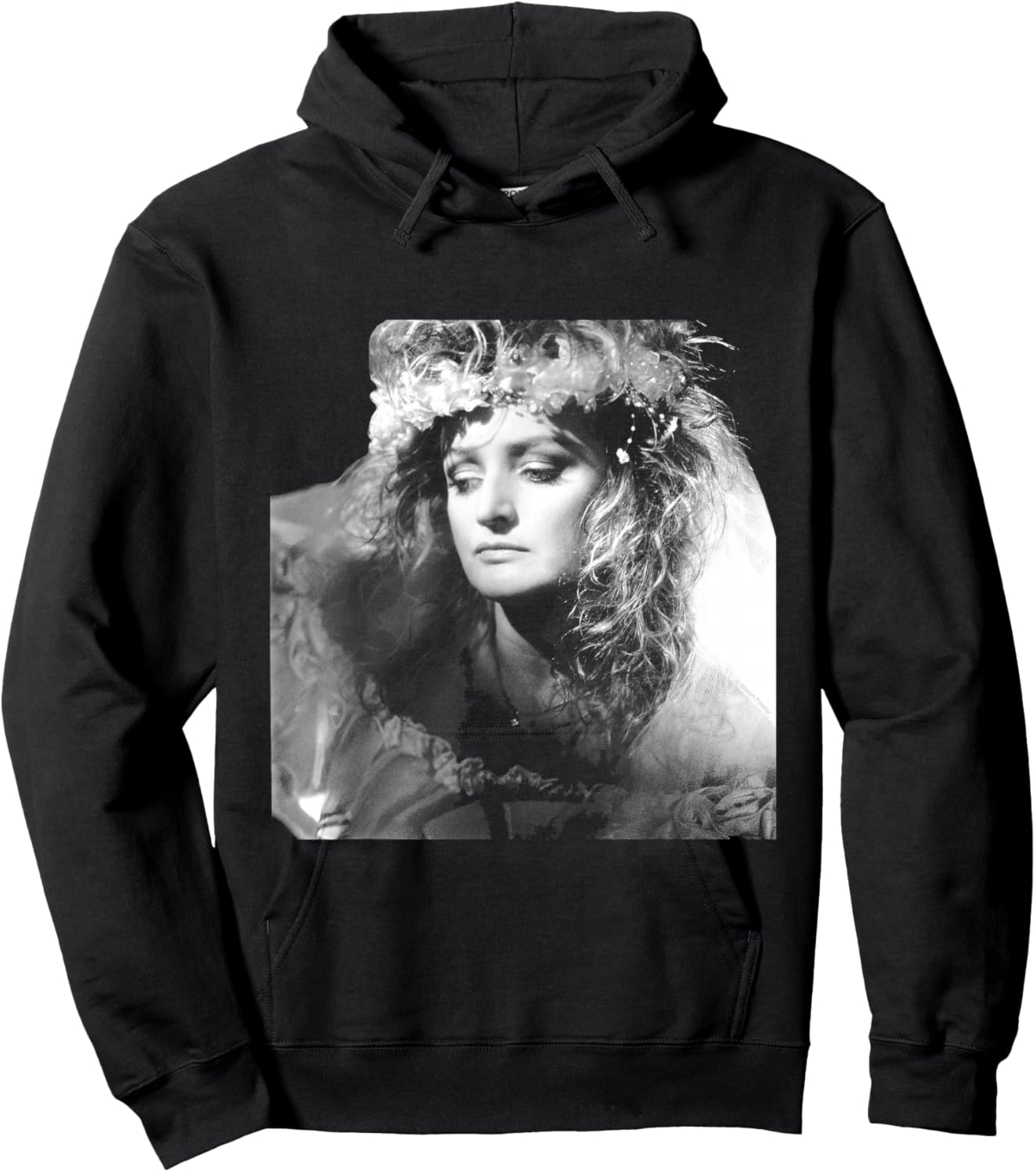 Singer Bonnie Tyler Floral Headdress By Simon Fowler Hoodie - Hoodie | Black