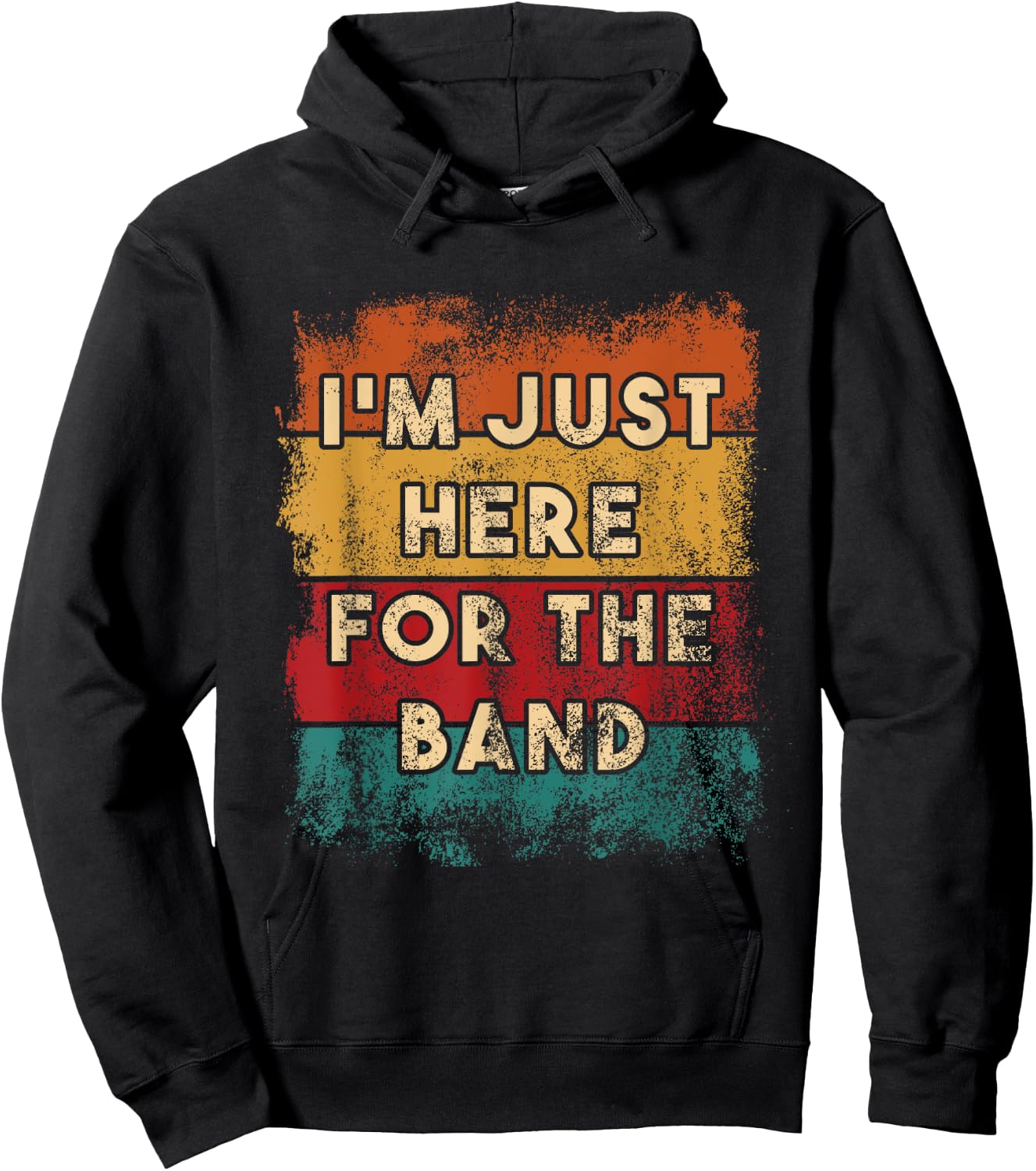 I Am Just Here for the Band Funny Marching Hoodie - Hoodie | Black