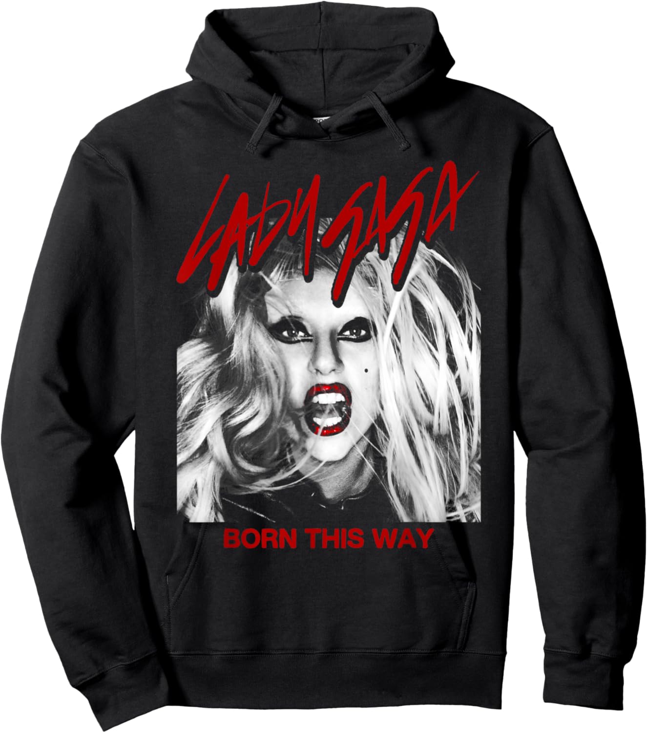 Official Lady Gaga Born This Way Cover Hoodie - Hoodie | Black