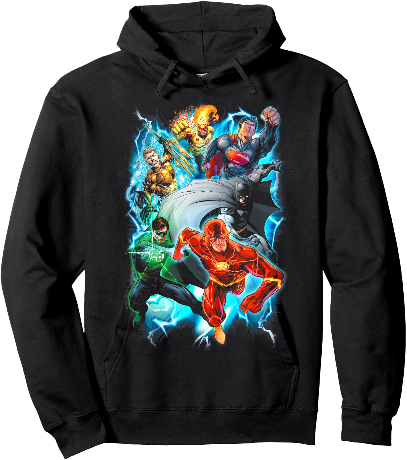 Justice League Electric Team Hoodie - Hoodie | Black