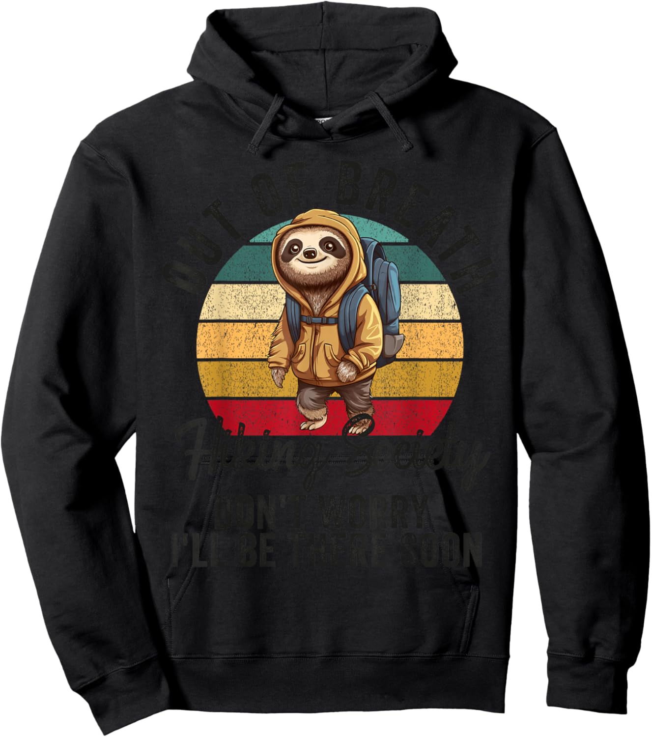 Out of Breath Hiking Society Women Hiker Nature Love Hoodie - Hoodie | Black