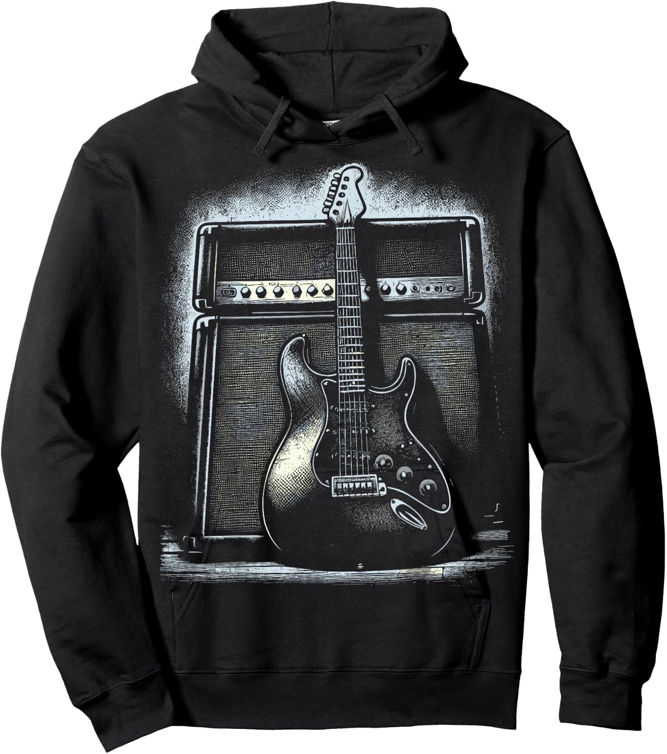 Guitarist Guitar and Amp Hoodie - Hoodie | Black