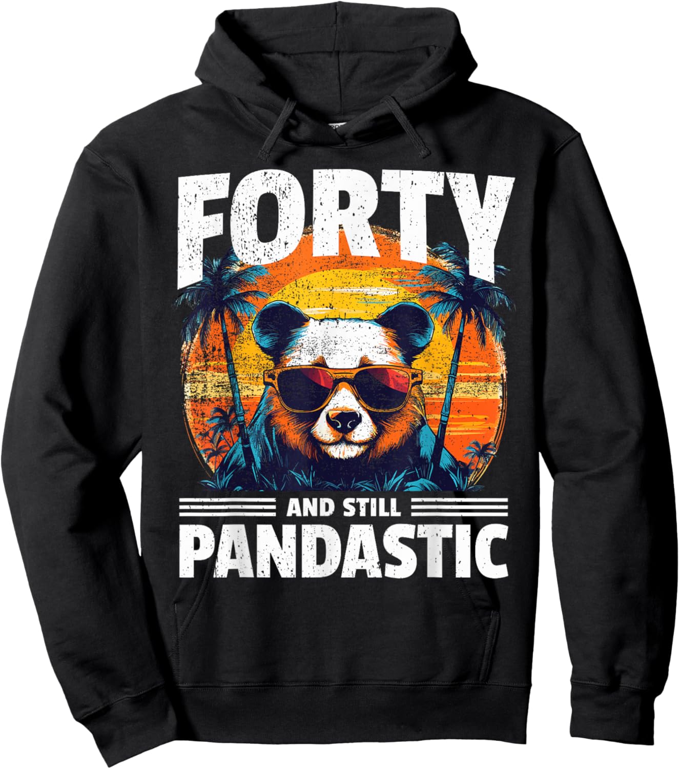 40th Birthday Panda Age 40 Years Hoodie - Hoodie | Black