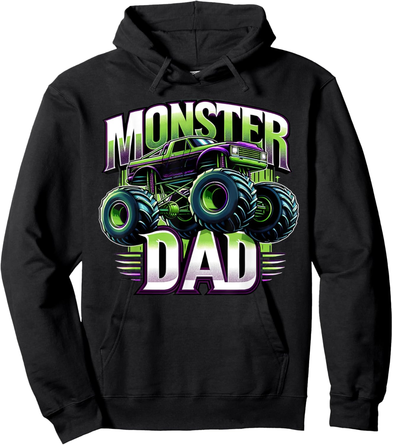Monster Truck Race Racer Driver Dad Father's Day Hoodie - Hoodie | Black
