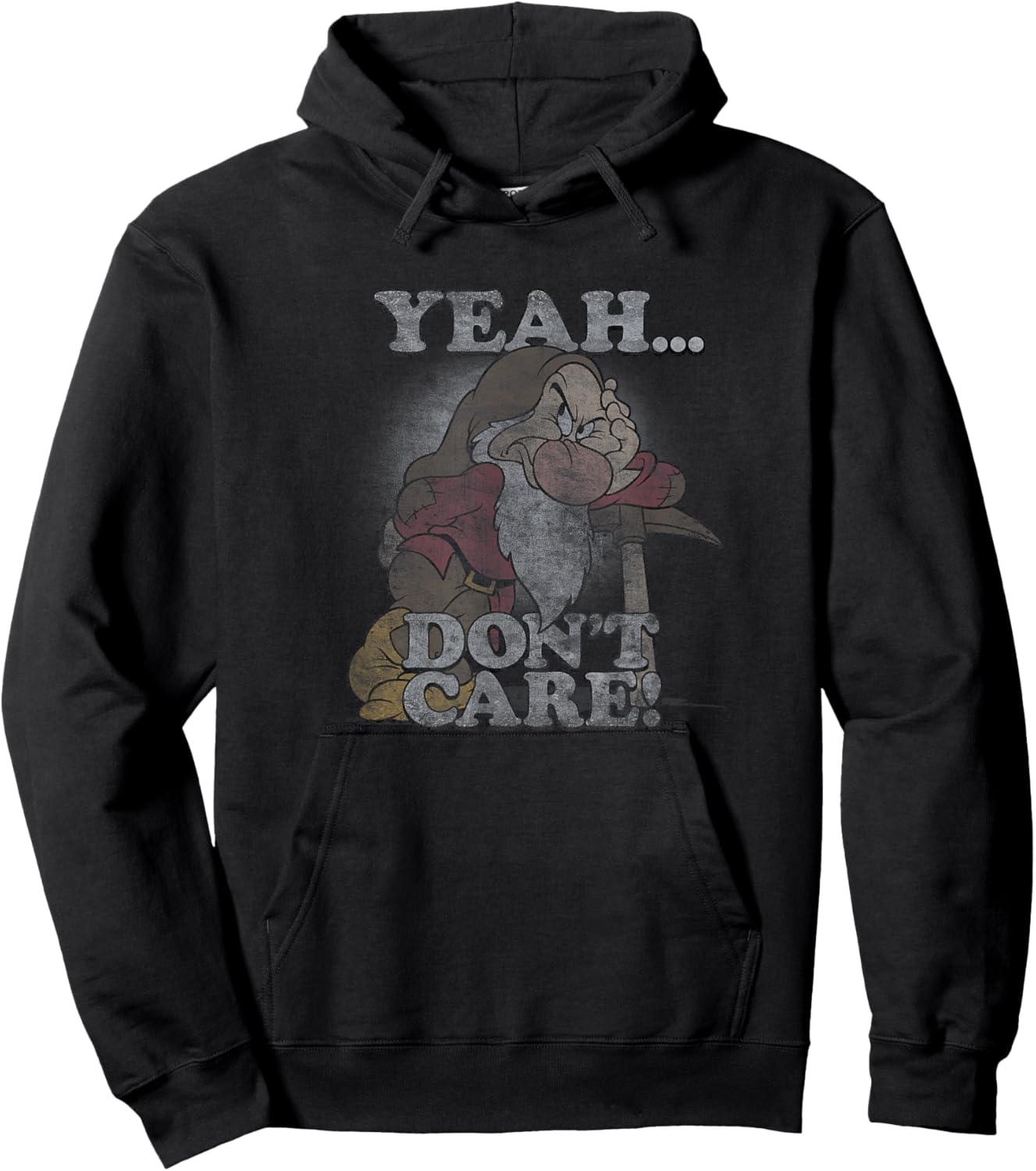 Disney Snow White Grumpy Leaning On Axe Yeah Don't Care Hoodie - Hoodie | Black