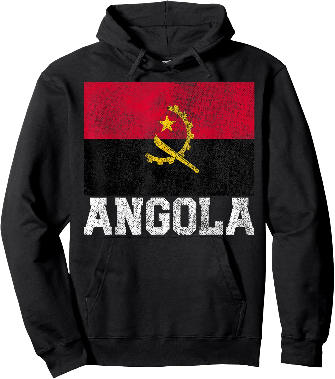 Angola Flag National Pride Roots Country Family Nationality Hoodie - Hoodie | Black