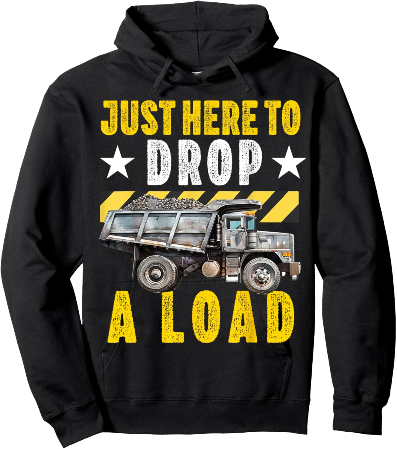Dump Truck Driver Operator Men Adult Dumping truck Trailer Hoodie - Hoodie | Black