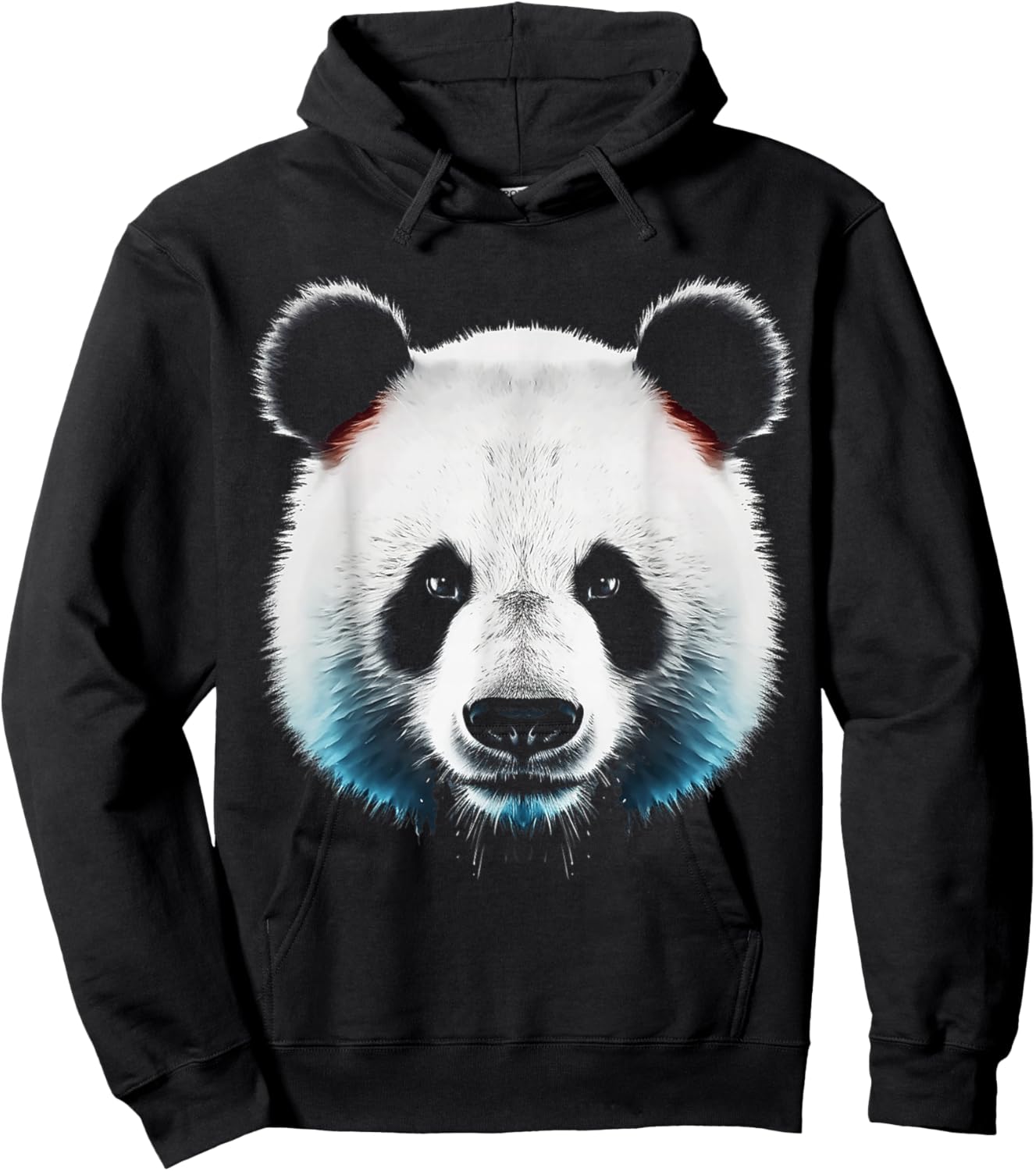 Panda Illustration Art Animal Love Graphic Panda Hoodie - Hoodie | Black