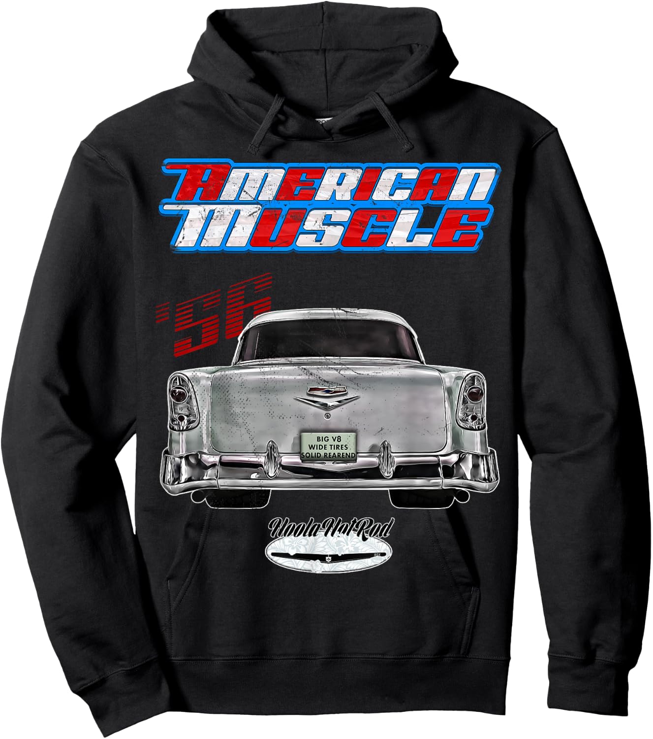 Rockabilly,1956,Fifties,Bel Air,Belair,Tailfins,pro touring Hoodie - Hoodie | Black