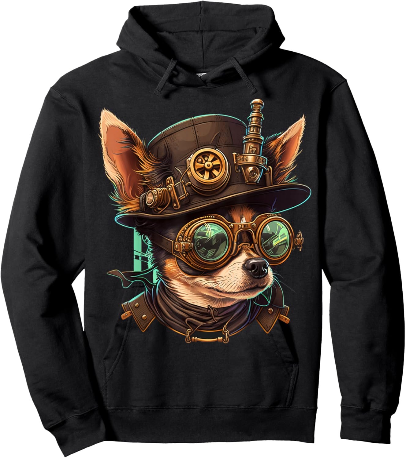 Steampunk Chihuahua Hoodie - Hoodie | Black
