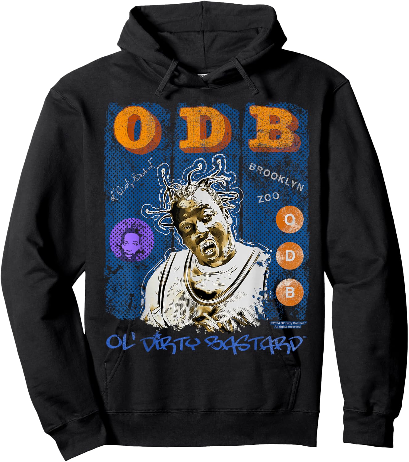 ODB Ol Dirty Ba--ard Mural Retro Brooklyn Zoo Hip Hop 90s Hoodie - Hoodie | Black