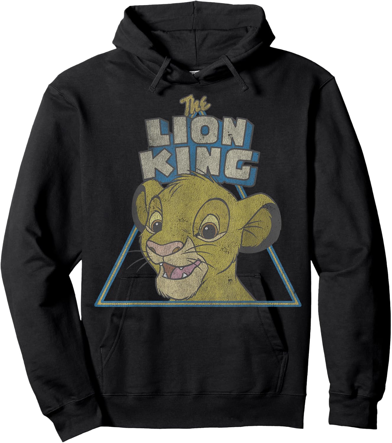 Disney Lion King Retro Cute Simba Face Hoodie - Hoodie | Black
