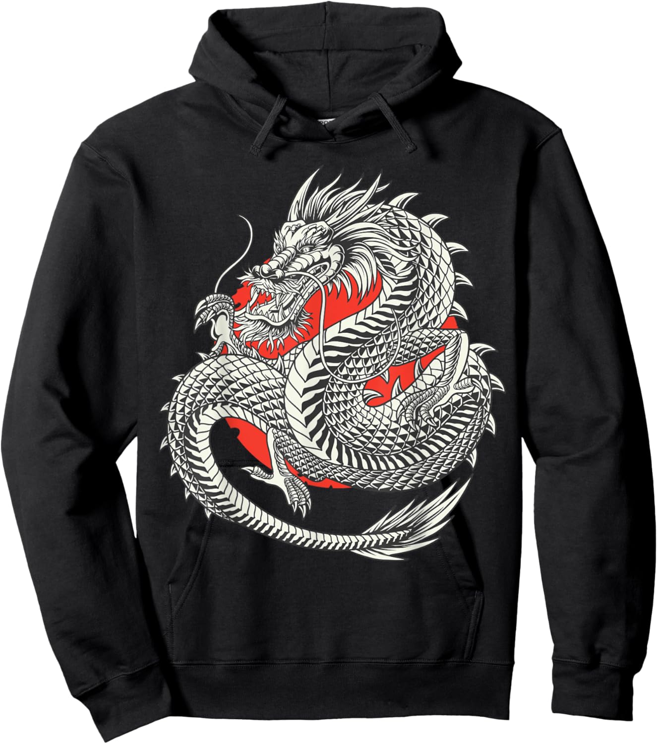 Japanese Dragon Hoodie - Hoodie | Black