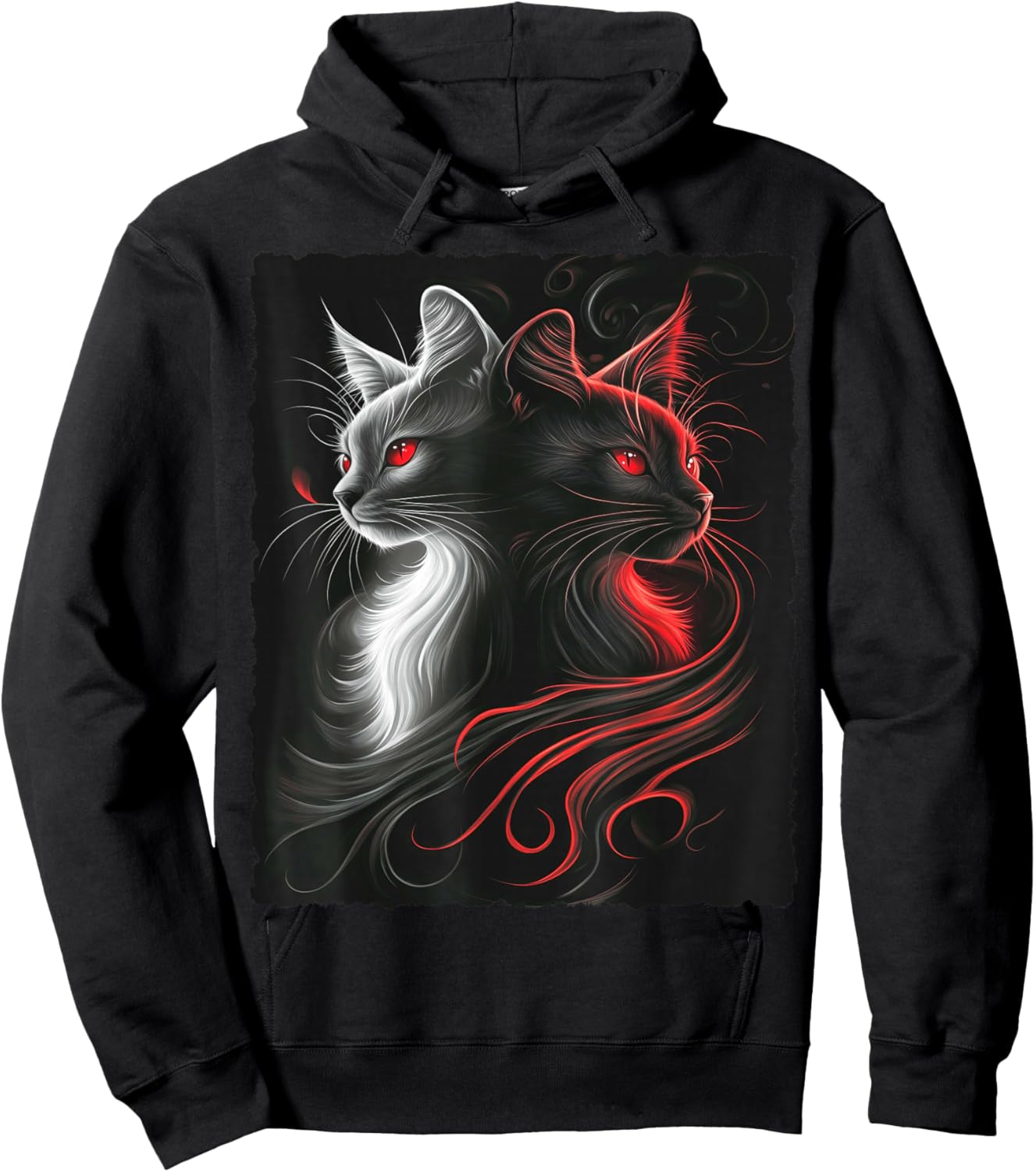 Cute Magical Cat Kitten Fantasy Art Design Hoodie - Hoodie | Black
