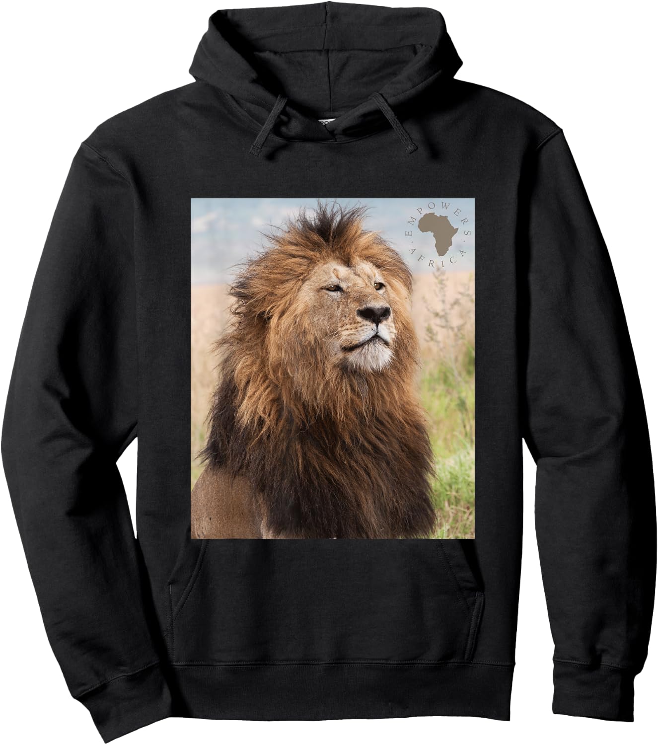 African Lion Pride Hoodie - Hoodie | Black