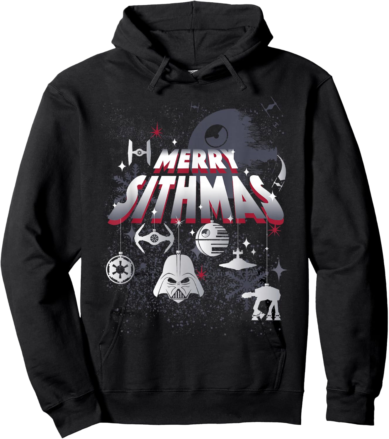 Star Wars Christmas Dark Side Group Shot Merry Sithmas Hoodie - Hoodie | Black