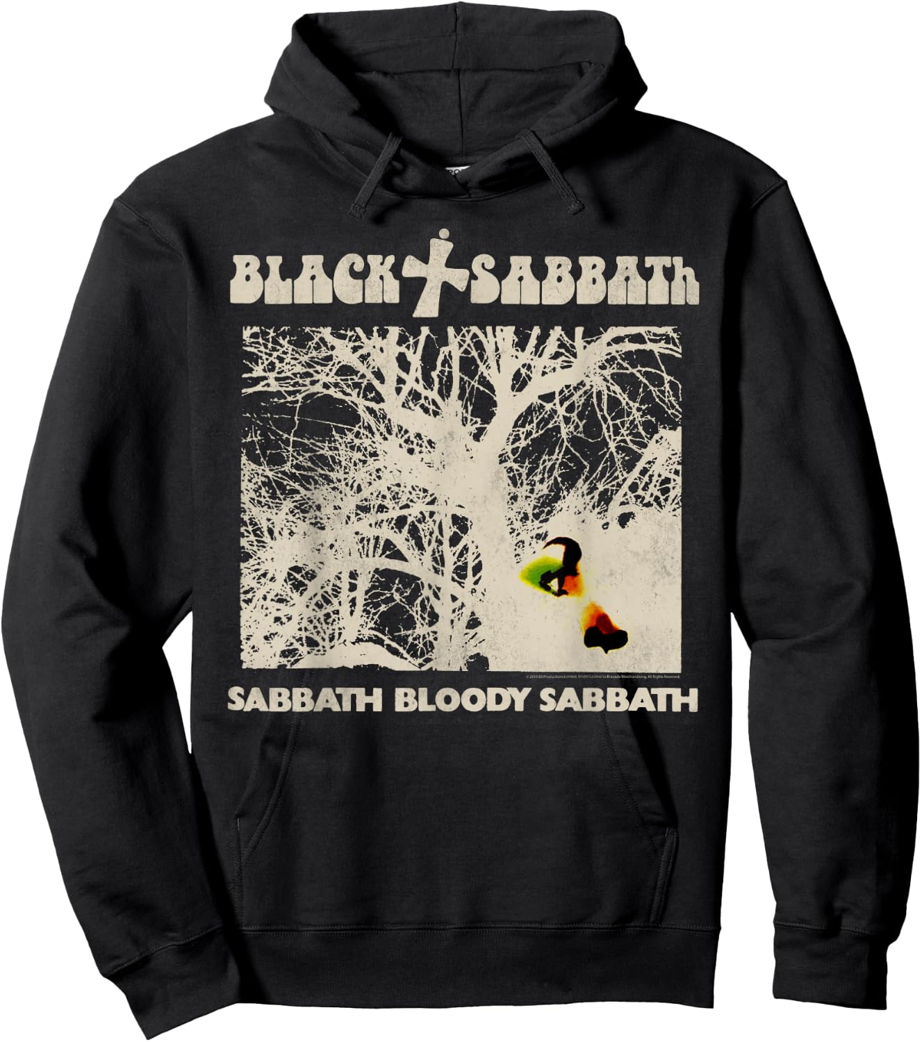 Black Sabbath Official Vintage Negative Hoodie - Hoodie | Black