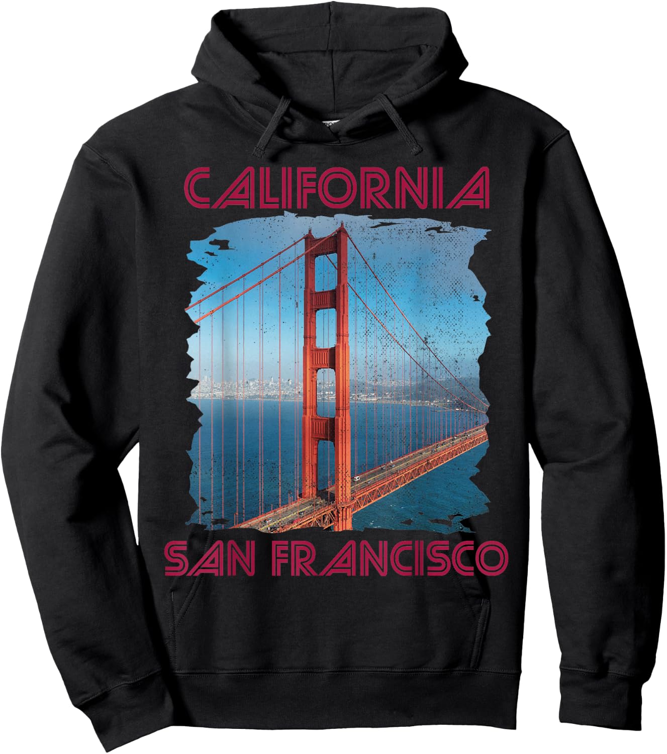 California Golden Gate Bridge Souvenir San Francisco Tour Hoodie - Hoodie | Black