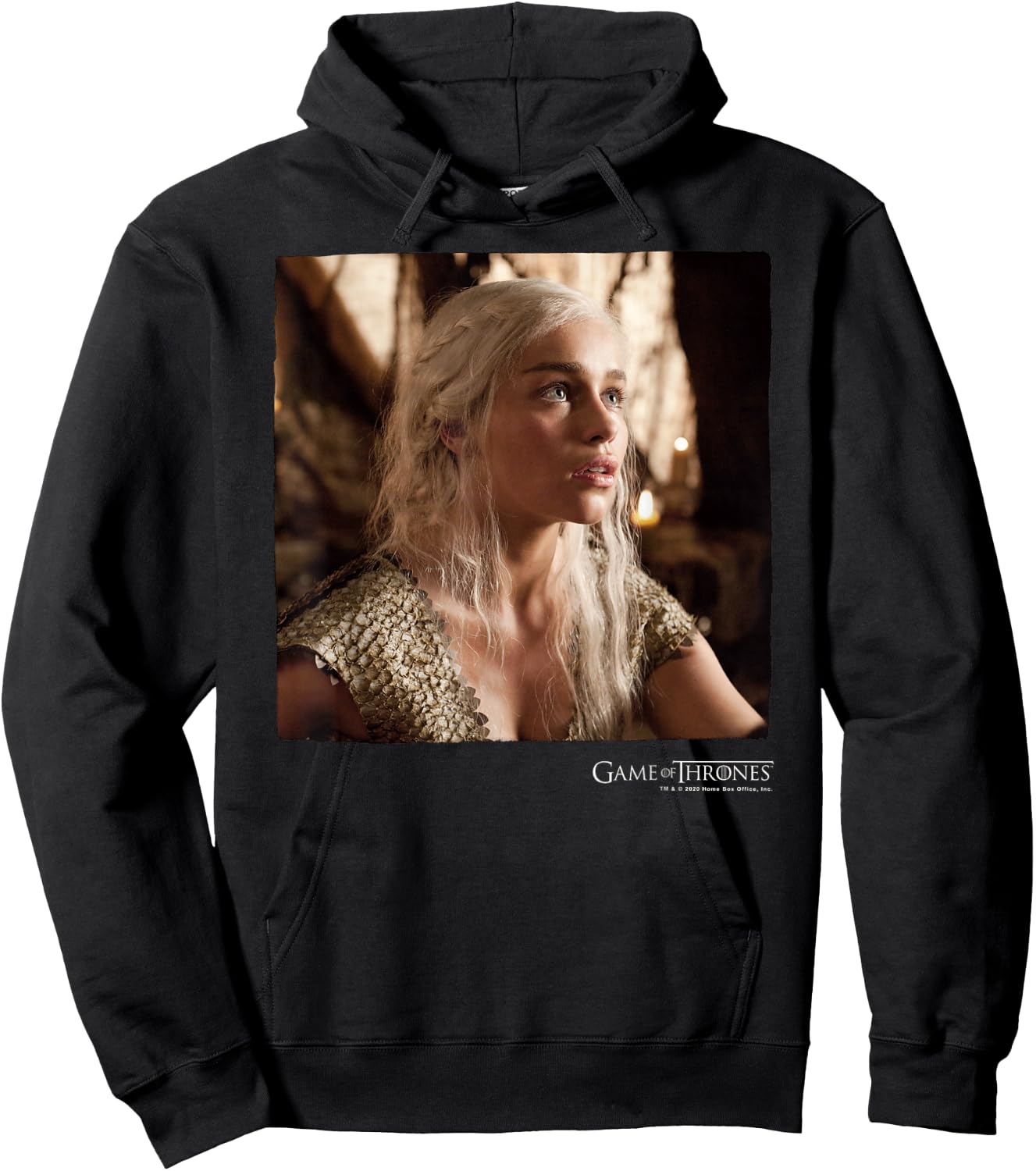Game of Thrones Daenerys Targaryen Square Portrait Hoodie - Hoodie | Black