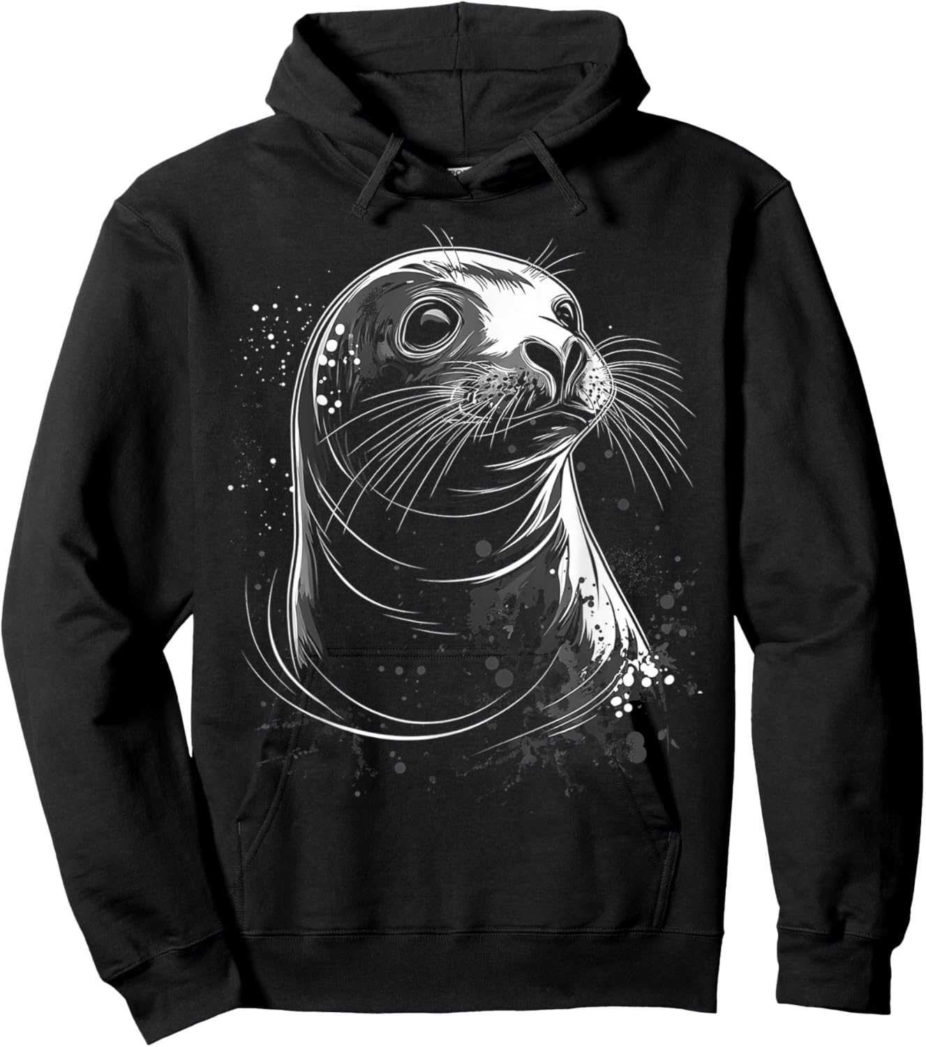 Seal Animal Graphic Artwork Seal Hoodie - Hoodie | Black