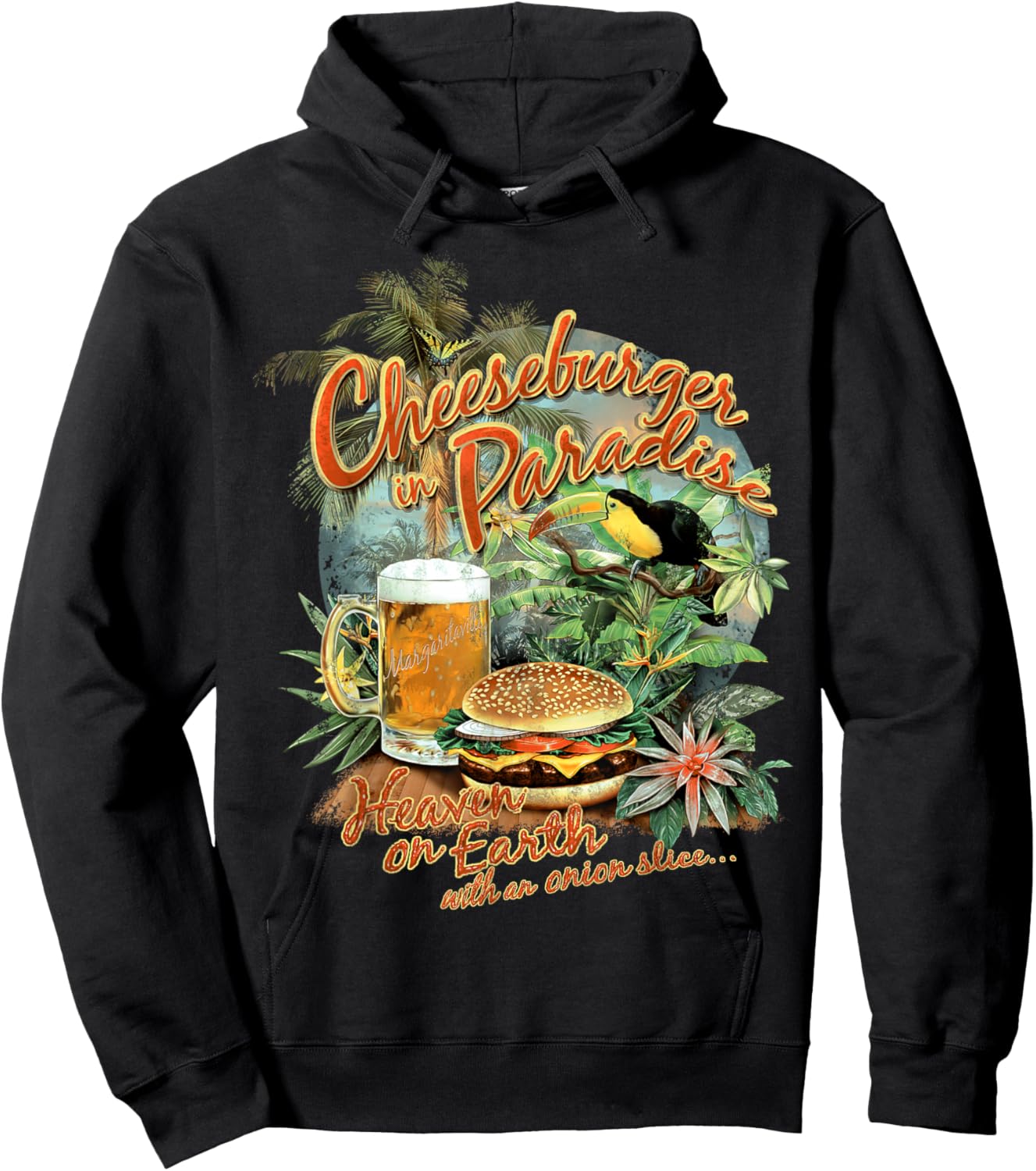 Cheeseburger in Paradise-Heaven on Earth Hoodie - Hoodie | Black