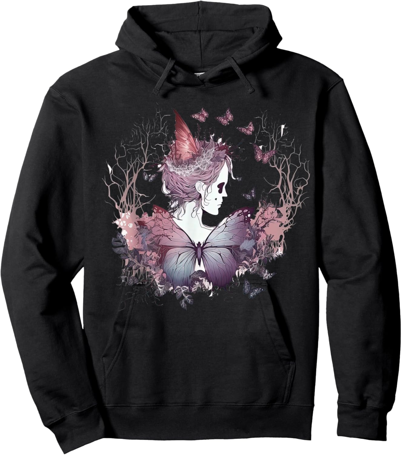 Goth Fairycore Aesthetic gothic fairy Aesthetic Hoodie - Hoodie | Black