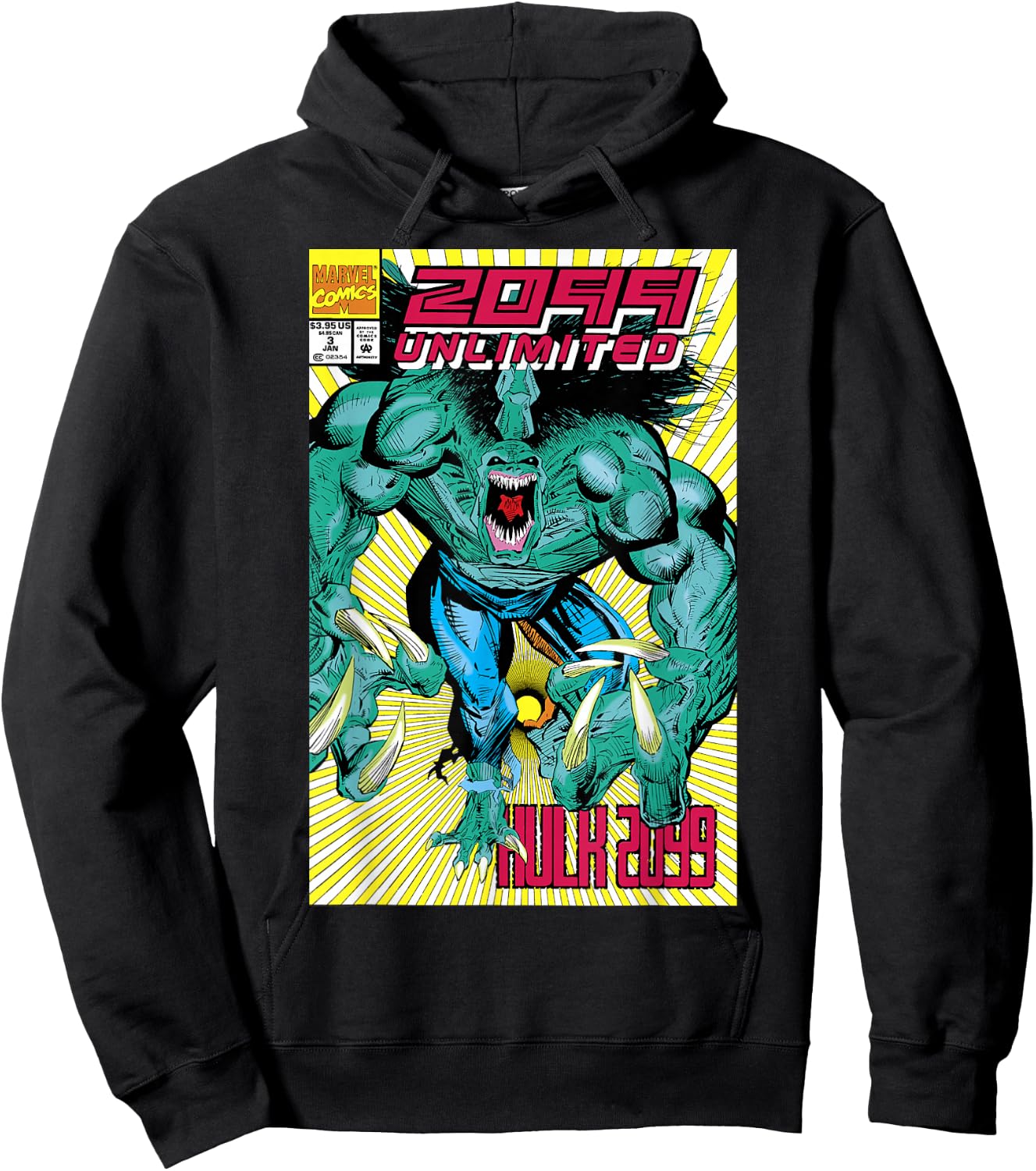 Marvel Hulk 2099 Comic Cover Hoodie - Hoodie | Black