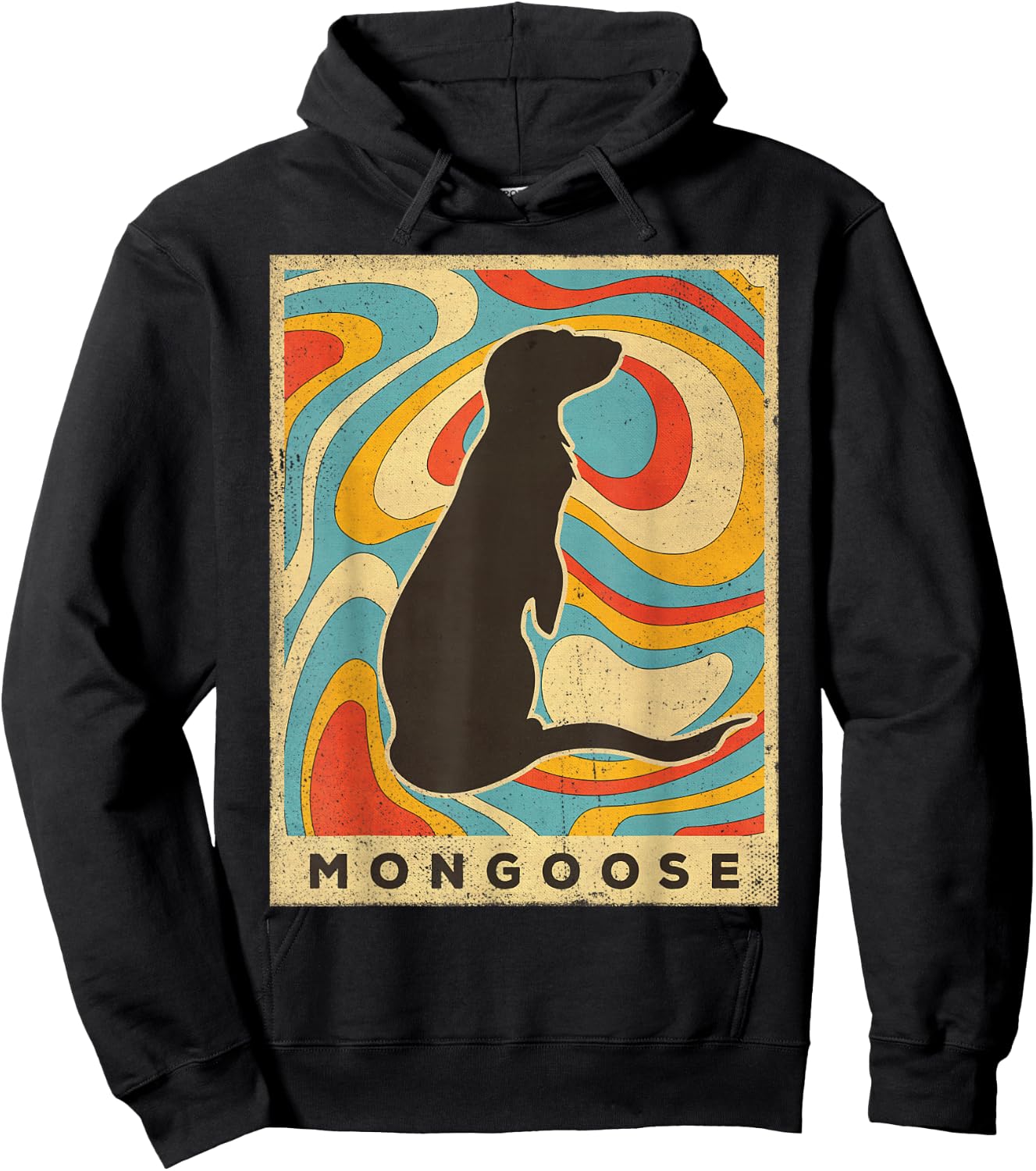 Vintage Mongoose Lover Animal Retro Style Hoodie - Hoodie | Black