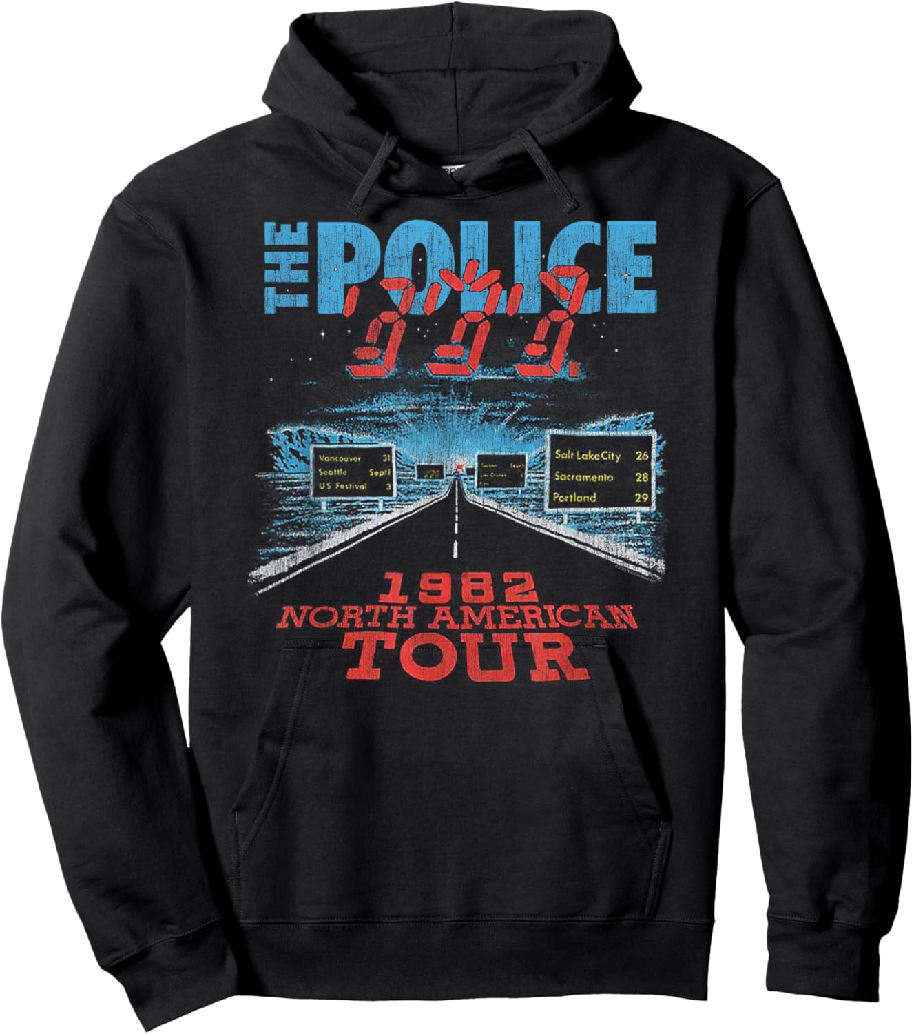 The Police North American Tour V2 Rock Music Band Hoodie - Hoodie | Black