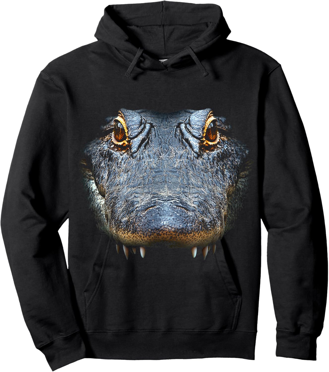 Krokodil Tier Grafik Illustration Krokodil Hoodie - Hoodie | Black
