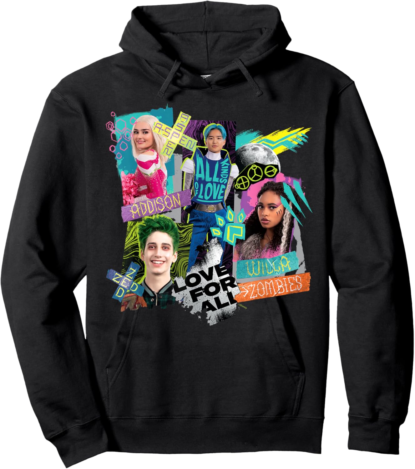 Disney Channel Zombies 3 Love for All, All Kinds of Love Hoodie - Hoodie | Black