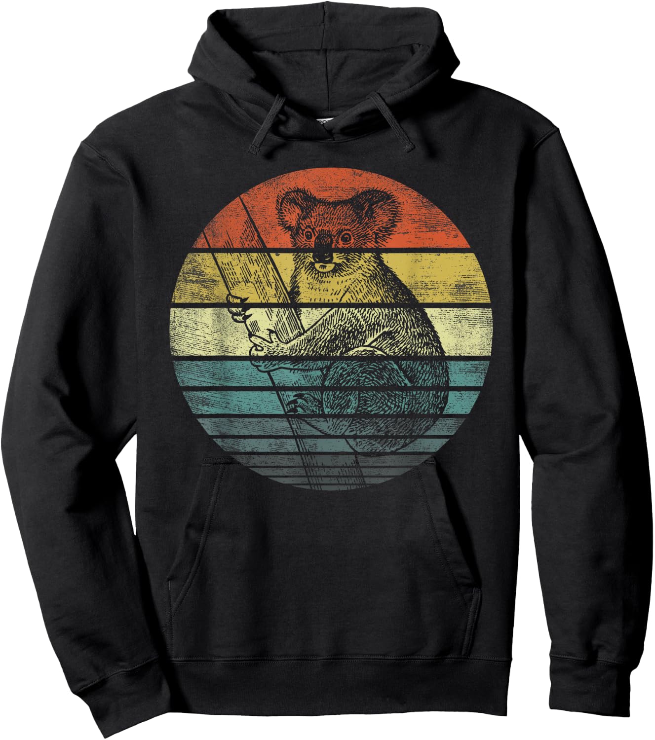 Koala Bear Gifts Retro Sunset Animal Lover Koala Silhouette Hoodie - Hoodie | Black