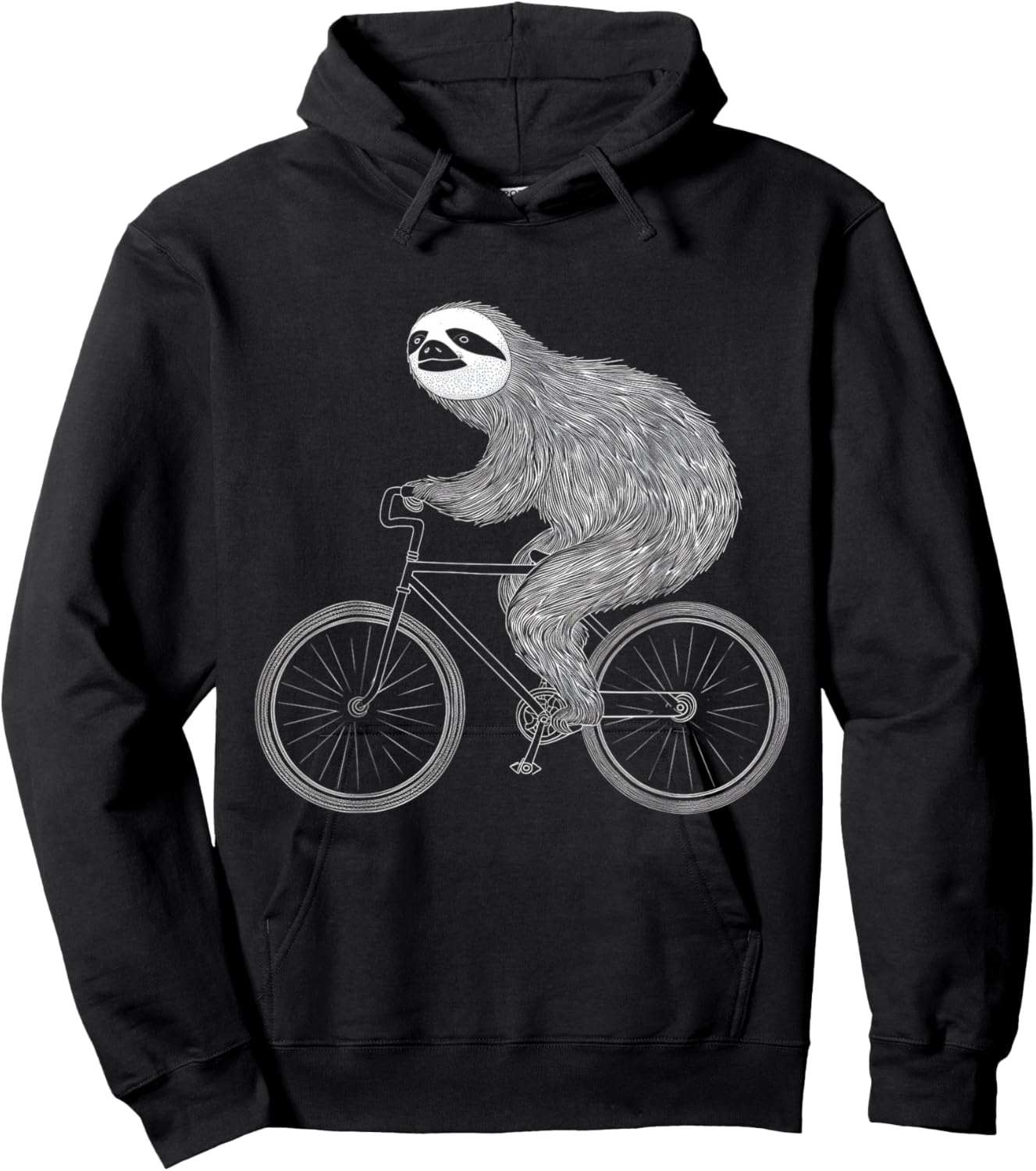 Sloth Riding Bike Funny Cycling Animal Bicycle Sloth Lover Hoodie - Hoodie | Black