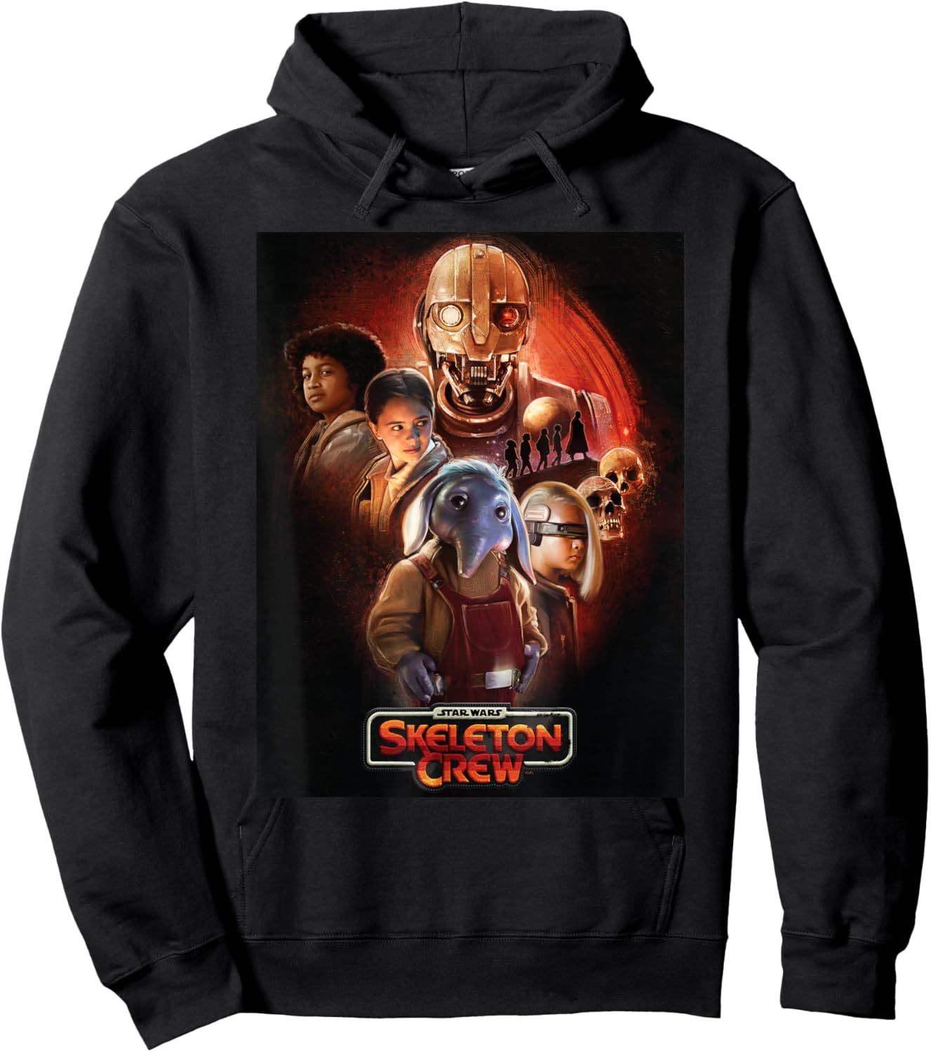 Star Wars Skeleton Crew Official Poster Art and Logo Disney+ Hoodie - Hoodie | Black