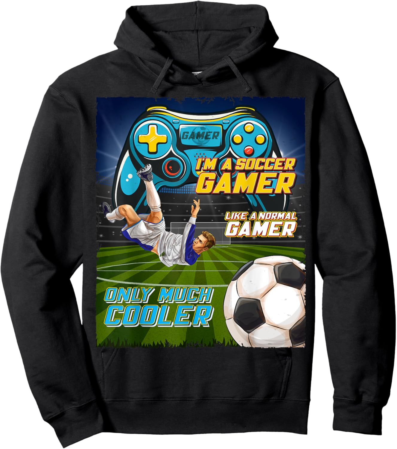 Soccer Gamer Soccer Video Games Soccer Video Gaming Hoodie - Hoodie | Black
