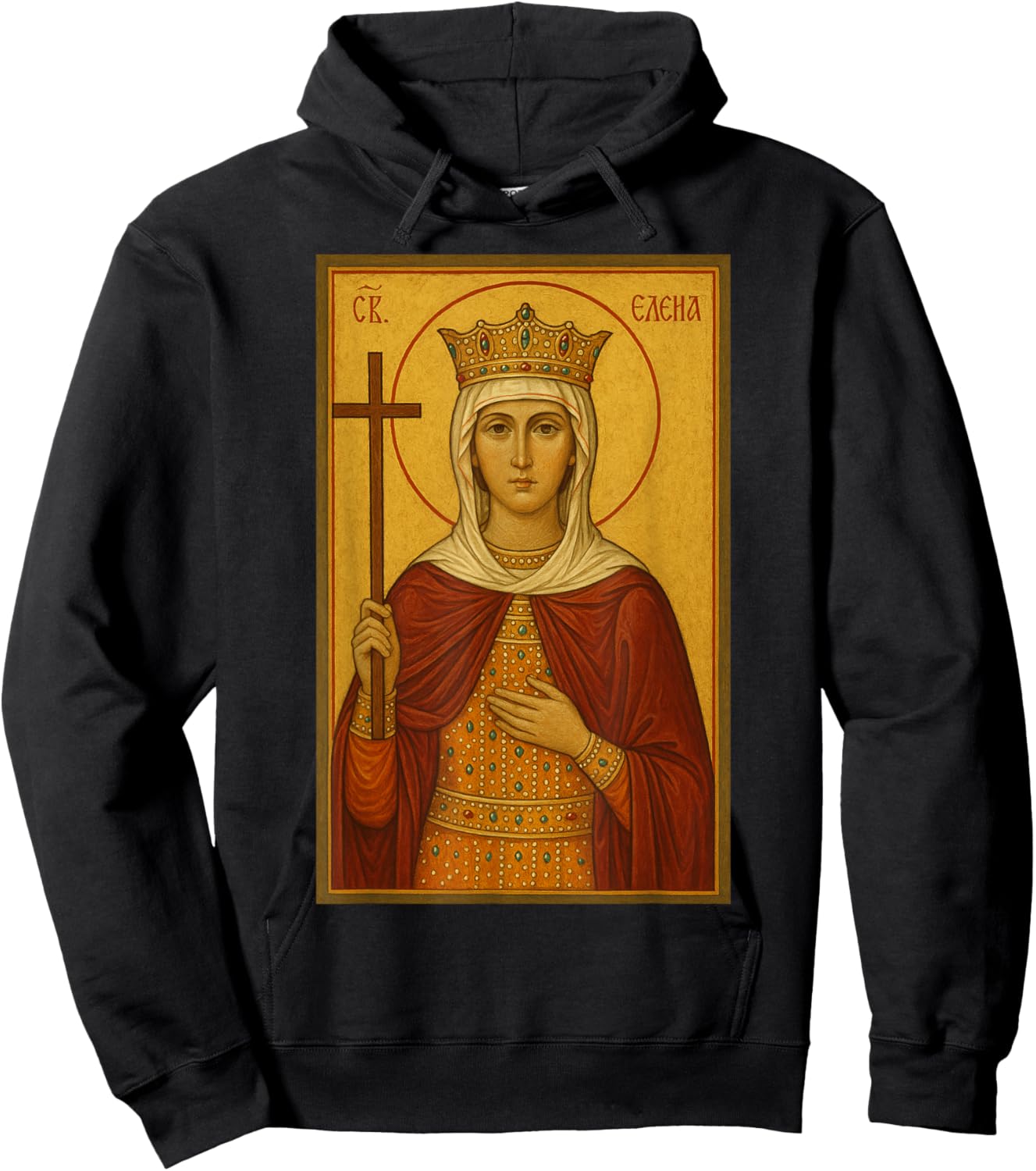 Orthodox Icon of Saint Helen Hoodie - Hoodie | Black