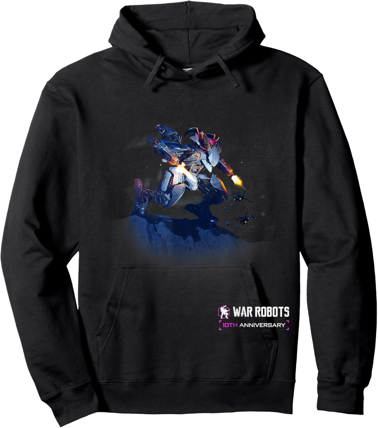 War Robots 10th Anniversary – Ochokochi , Small, Black Hoodie - Hoodie | Black