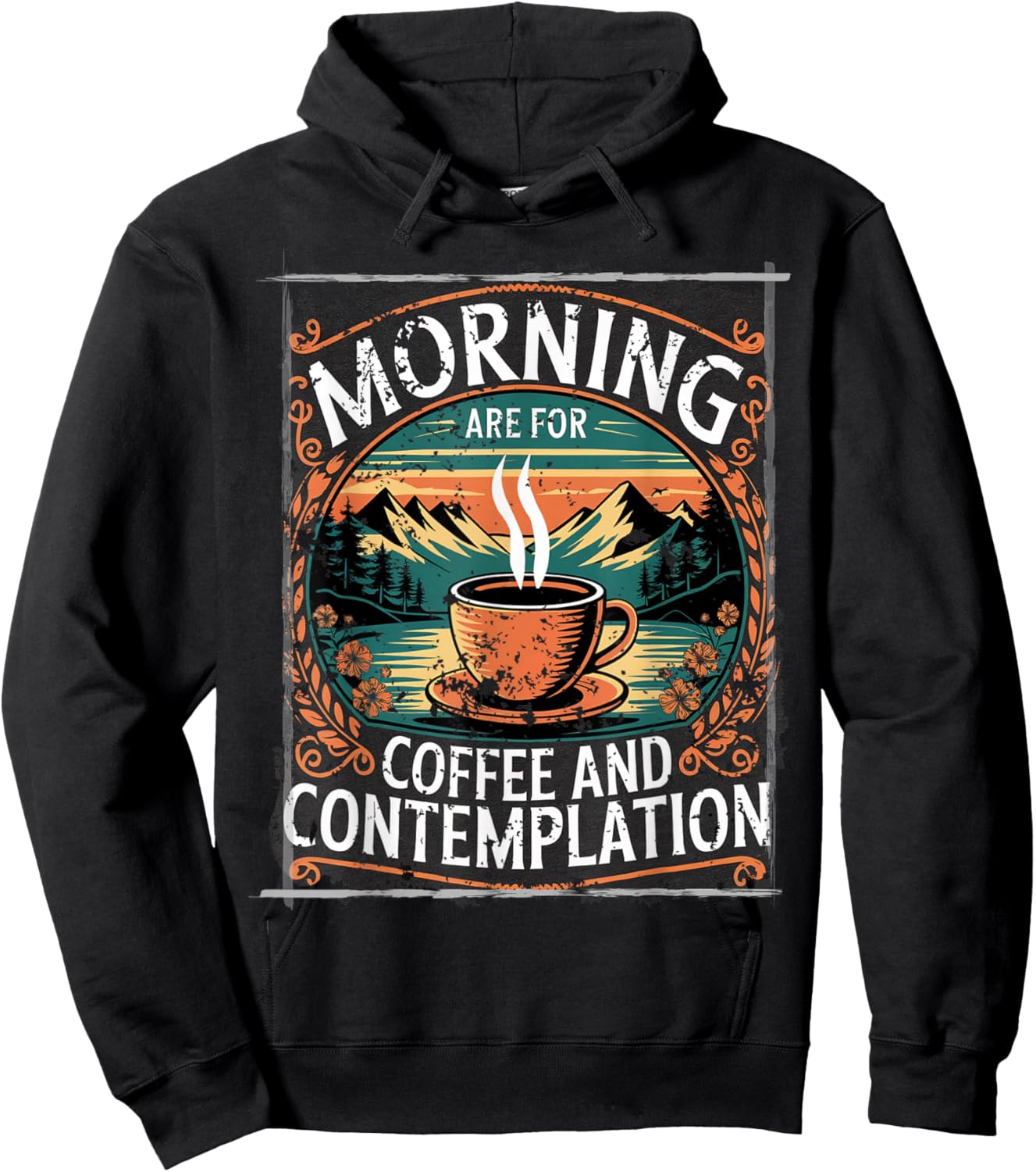 Mornings are for Coffee and Contemplation Hoodie - Hoodie | Black