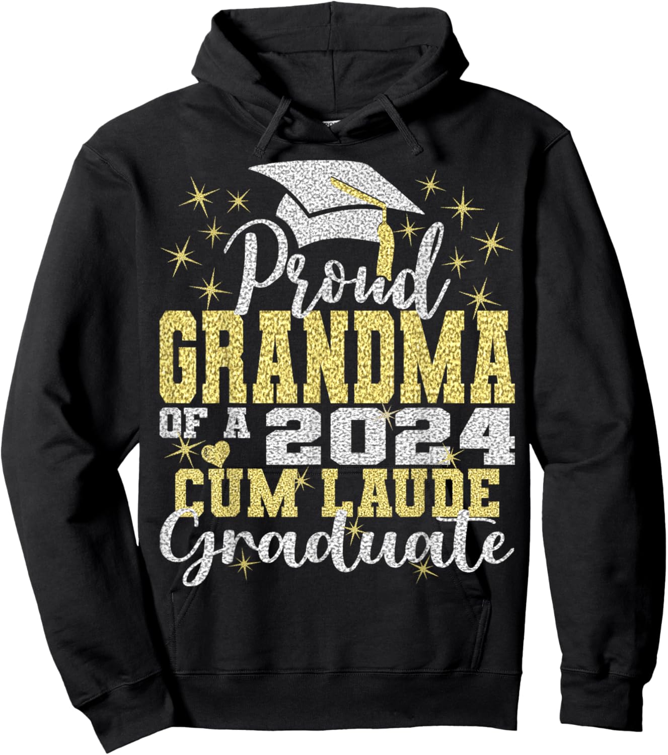 Proud Grandma of 2024 Cum Laude Graduate Class of 2024 Hoodie - Hoodie | Black