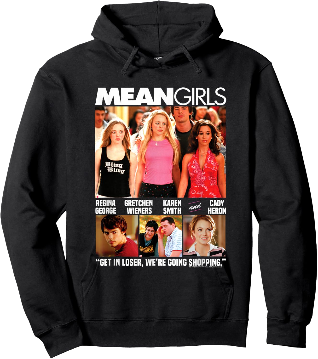 Mean Girls Movie Poster Photo Collage Y2K Movie Hoodie - Hoodie | Black