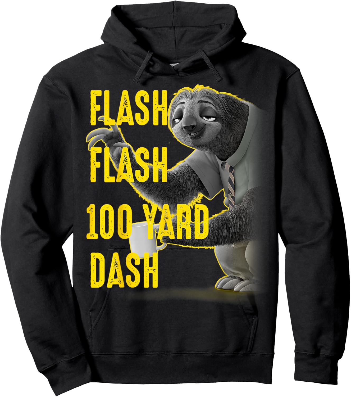 Disney Zootopia Flash Flash 100 Yard Dash Portrait Hoodie - Hoodie | Black