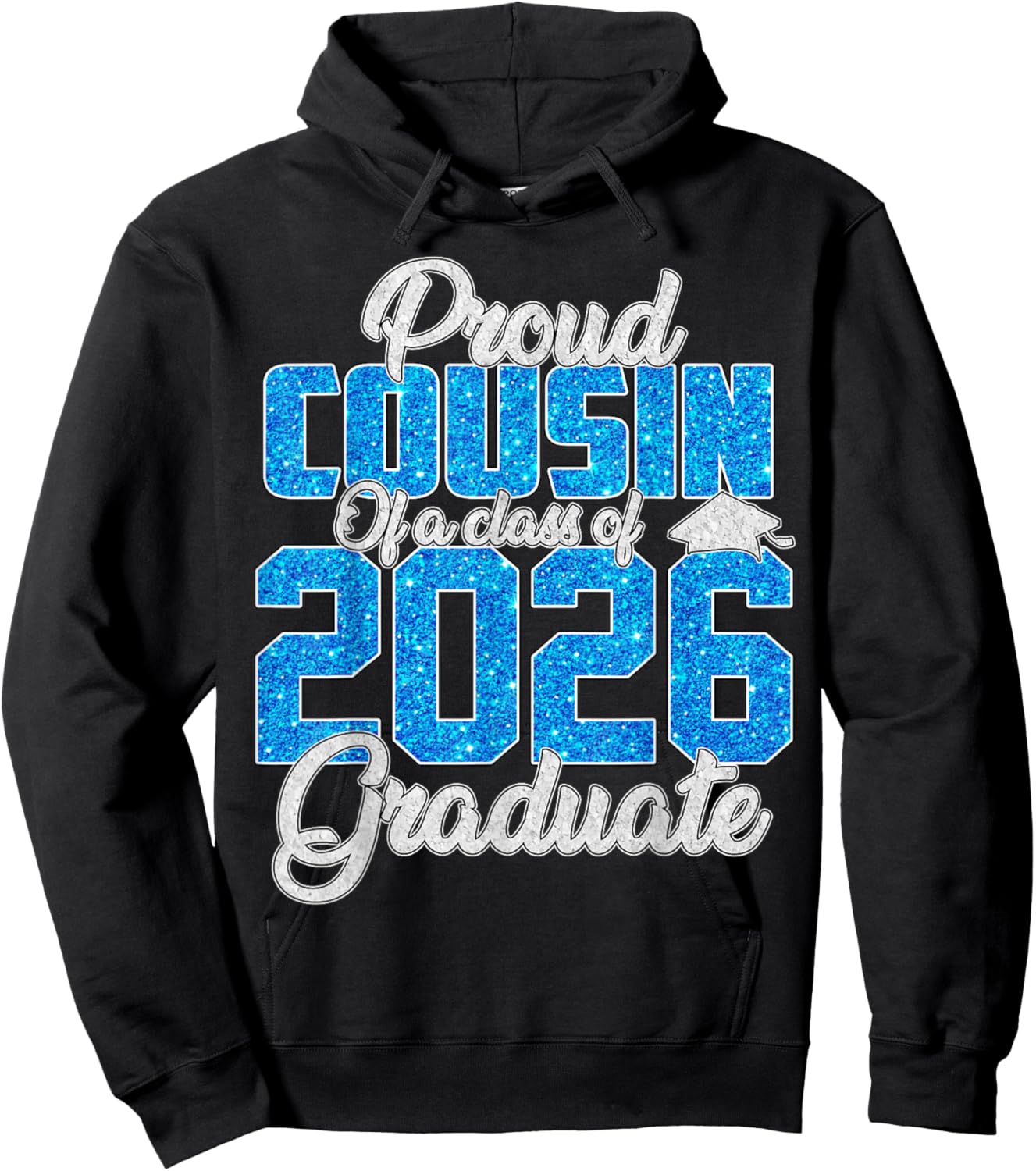 Super Proud Cousin of A 2026 Graduate Shirt Cousin Family Hoodie - Hoodie | Black
