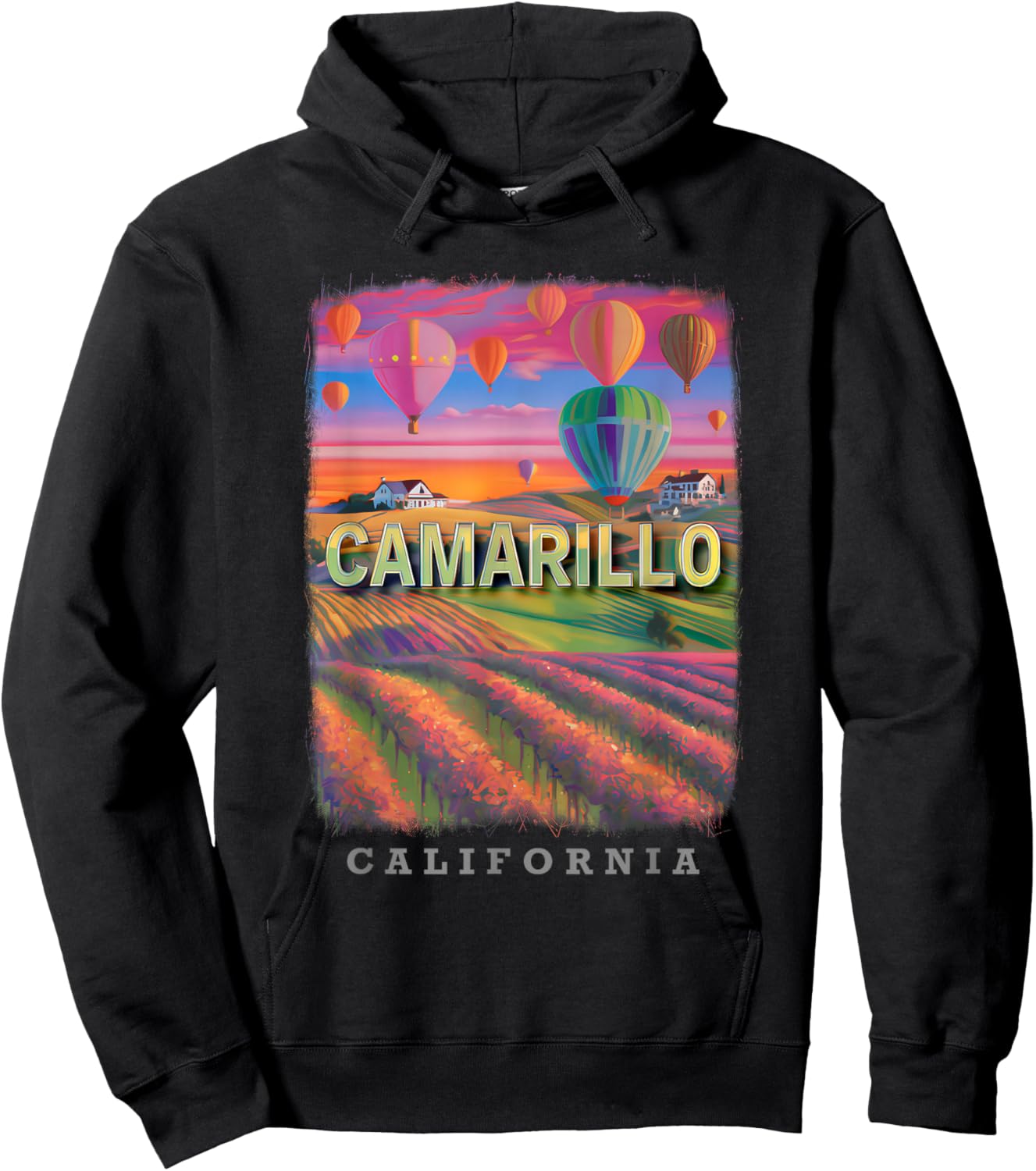 Camarillo California CA Countryside Charm SD399 Hoodie - Hoodie | Black