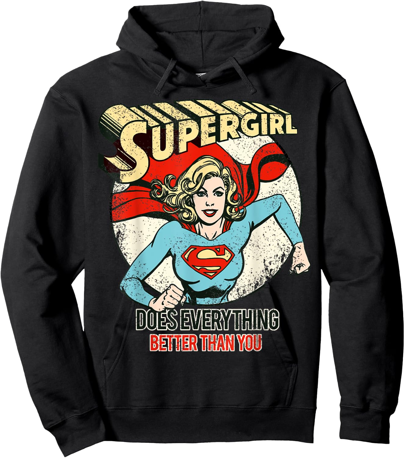 DC Supergirl Text Better Than You Hoodie - Hoodie | Black