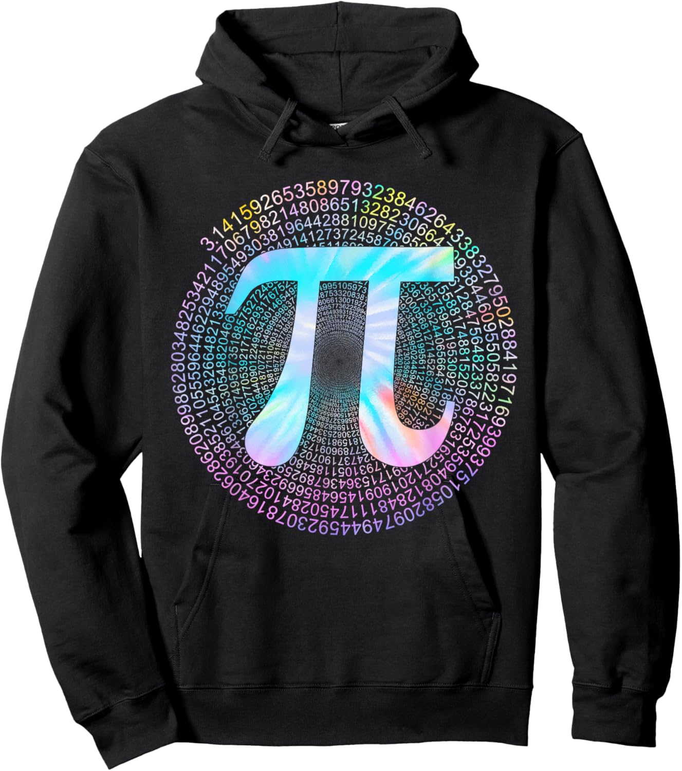 Tie Dye Pi 3,14 Pi Number Symbol Math Science Pi Day Hoodie - Hoodie | Black