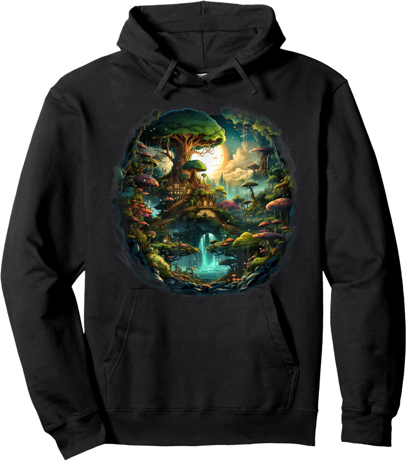 Enchanted Forest of Geek and Nature Hoodie - Hoodie | Black
