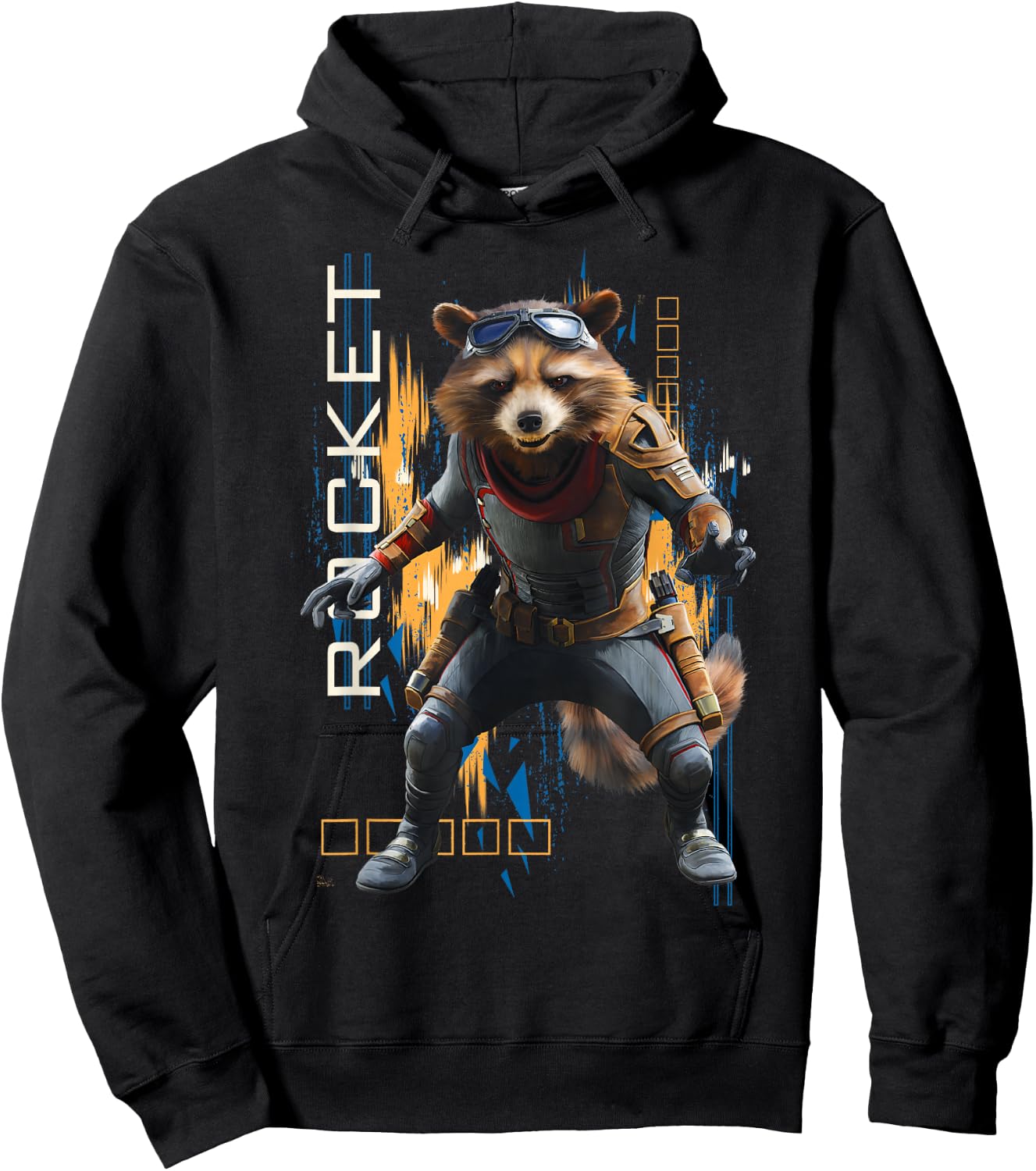 Marvel Avengers Endgame Rocket Action Pose Small Hoodie - Hoodie | Black