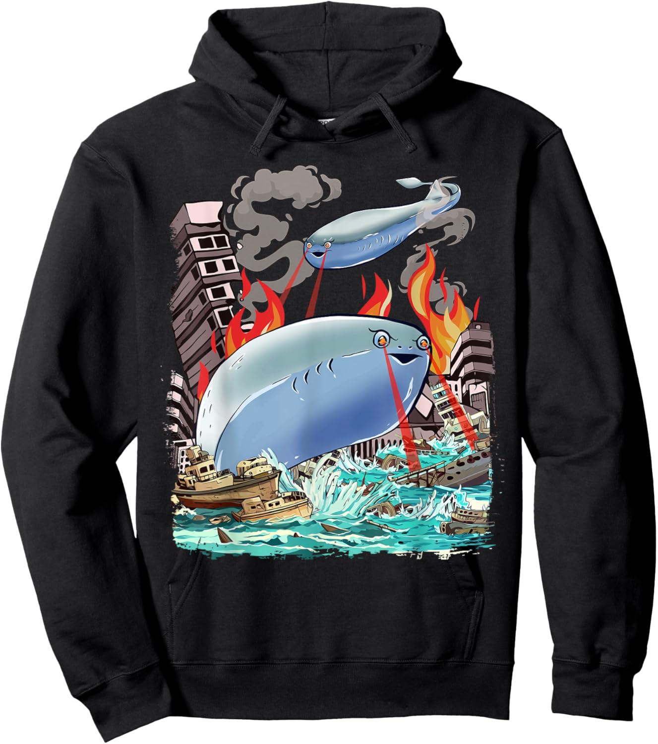 Sacabambaspis Fish Meme Kaiju Japanese Monster Hoodie - Hoodie | Black