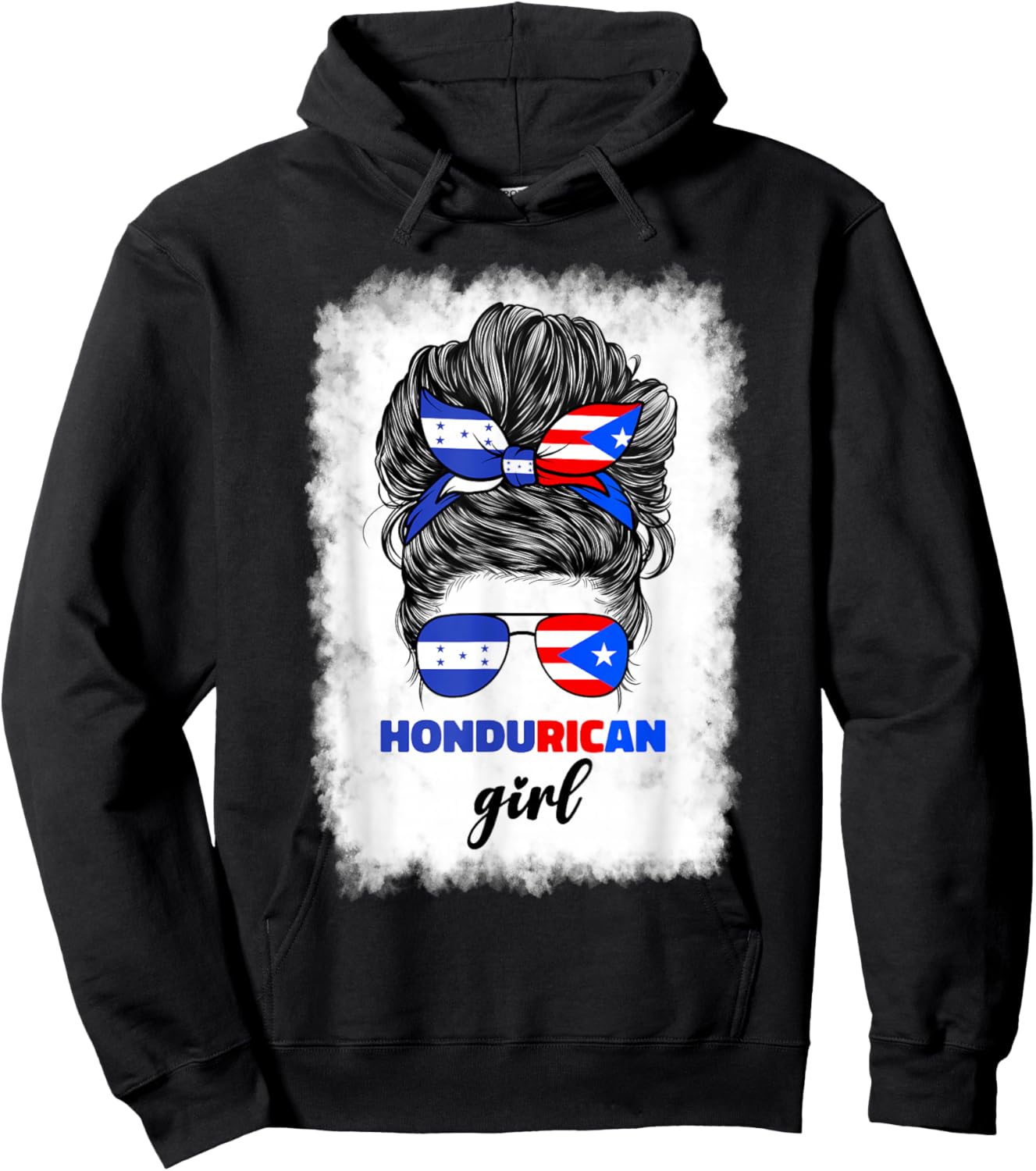 Half Honduran And Puerto Rican Rico Honduras Girl HonduRican Hoodie - Hoodie | Black